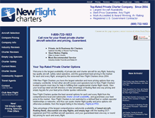 Tablet Screenshot of newflightcharters.com